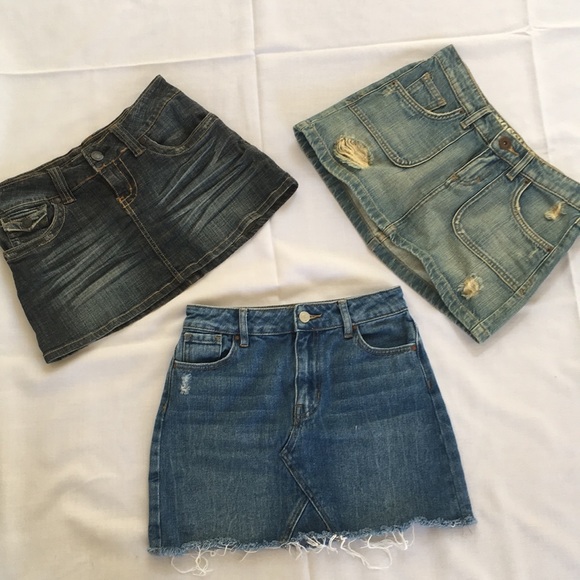 3 Denim Mini Skirts - Picture 8 of 8